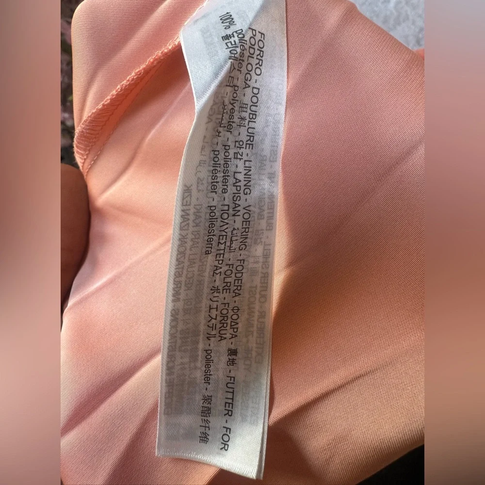 Zara Peach Pleated Midi Dress with Chain Strap - Picture 8 of 8